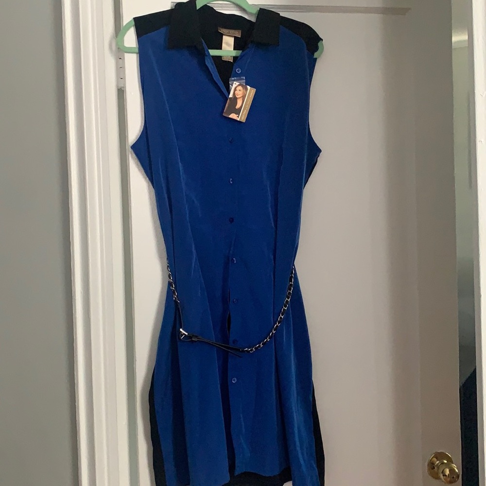 🎀NWT🎀 Miss Tina blue and black collared dress